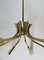 Italian Eight-Light Sputnik Brass Ceiling Light, 1950s 2