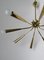 Italian Eight-Light Sputnik Brass Ceiling Light, 1950s 5