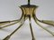 Italienische Sputnik Messing Deckenlampe mit Acht Leuchten, 1950er 14