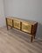 Vintage Italian Sideboard in Wood, Brass and Marble, 1940s 3