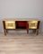 Vintage Italian Sideboard in Wood, Brass and Marble, 1940s 2