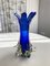 Blau Murano Glass Vase from Fratelli Toso, 1970s, Image 1