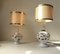 Vintage Perforated Danish Pottery Table Lamps by Michael Andersen, Set of 2 1