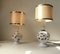 Vintage Perforated Danish Pottery Table Lamps by Michael Andersen, Set of 2, Image 1