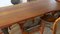 Mesa de comedor y sillas brutalistas Mid-Century de teca y acero patinado. Juego de 7, Imagen 17