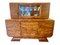 Buffet Art Deco con impiallacciatura in legno di ulivo e piano di lavoro allungabile in marmo, 1922, Immagine 1