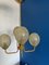 Suspension Vintage en Laiton et Egg Globe en Verre Doré, 1950s 1