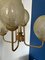 Suspension Vintage en Laiton et Egg Globe en Verre Doré, 1950s 3