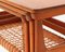 Teak Nesting Tables with Cane Webbing by Erling Torvits for Heltborg Møbler, 1950s, Set of 3 1