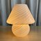 Mid-Century Modern Italian Swirl Murano Glass Mushroom Table Lamp, 1970s, Image 2