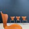 3107 Chairs by Arne Jacobsen for Fritz Hannssen, 1973, Set of 4 3