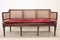 Walnut and Vienna Straw Sofa with Chairs,18th Century, Set of 3, Image 9