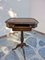 Neoclassical Octagonal Tripod Side Table in Walnut, 1950s, Image 7