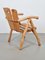 Vintage Brutalist Chair Wood Armchair, France, 1980s, Image 3