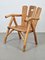 Vintage Brutalist Chair Wood Armchair, France, 1980s, Image 1