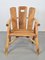Vintage Brutalist Chair Wood Armchair, France, 1980s, Image 5