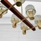 Scandinavian Modern Teak & Glass Chandelier attributed to Hans-Agne Jakobsson for Hans-Agne Jakobsson Ab Markaryd, Sweden, 1950s 13