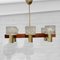 Scandinavian Modern Teak & Glass Chandelier attributed to Hans-Agne Jakobsson for Hans-Agne Jakobsson Ab Markaryd, Sweden, 1950s 9