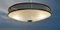 Mid-Century German Metal, Mesh and Glass Plafoniere Ceiling Lamp, 1960s 14