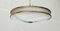 Mid-Century German Metal, Mesh and Glass Plafoniere Ceiling Lamp, 1960s 1