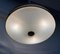 Mid-Century German Metal, Mesh and Glass Plafoniere Ceiling Lamp, 1960s 9