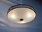Mid-Century German Metal, Mesh and Glass Plafoniere Ceiling Lamp, 1960s 21