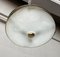 Mid-Century German Metal, Mesh and Glass Plafoniere Ceiling Lamp, 1960s 13