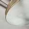 Mid-Century German Metal, Mesh and Glass Plafoniere Ceiling Lamp, 1960s 6