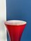 Grand Vase Vintage Rouge en Verre Opalin 2
