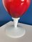 Grand Vase Vintage Rouge en Verre Opalin 3