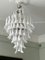 Lampadario in vetro bianco di Murano di Mazzega, Immagine 8