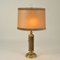 Table Lamps in Parchment Leather and Brass, 1960s, Set of 2 3