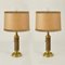 Table Lamps in Parchment Leather and Brass, 1960s, Set of 2 5