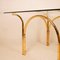 Italienischer Tisch aus Kristallglas & Messing, 1970er 7