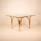 Italienischer Tisch aus Kristallglas & Messing, 1970er 3