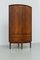 Mid-Century Modern Danish Bow Front Corner Cabinet, 1950s 15