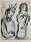Marc Chagall, Pharoah and the Hebrew Midwives, Lithograph, 1960 1