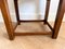 Art Deco Wooden Ottoman with Leather Seat 4