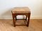 Art Deco Wooden Ottoman with Leather Seat 3