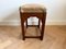 Art Deco Wooden Ottoman with Leather Seat 8