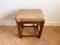 Art Deco Wooden Ottoman with Leather Seat 5