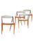 Mid-Century Dining Chairs in Teak and Linen by Kai Kristiansen for Skov Andersen Möbelfabrik, Set of 4 2