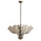 Chandelier in Brass & Glass by Paavo Tynell for Idman Oy, Finland, 1940s, Image 1