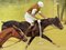 Artista británico, Partido de polo Horse & Riders, Mid-Century, Pintura al óleo, Imagen 7