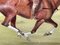 Artista británico, Partido de polo Horse & Riders, Mid-Century, Pintura al óleo, Imagen 8