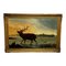 Macho de ciervo salvaje vadeando Loch Lomond, 1880, Pintura al óleo, Imagen 1