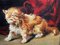 Francisco José Domingo y Marqués, Gato, Pintura al óleo, Enmarcado, Imagen 7
