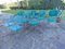 Steel Dining Chairs with Armrests, Padded Alcantara Seats and Backs, 1960s, Set of 10 3