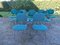 Steel Dining Chairs with Armrests, Padded Alcantara Seats and Backs, 1960s, Set of 10 10