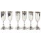 Silver Glasses, Italy, Mid-20th Century, Set of 6 1